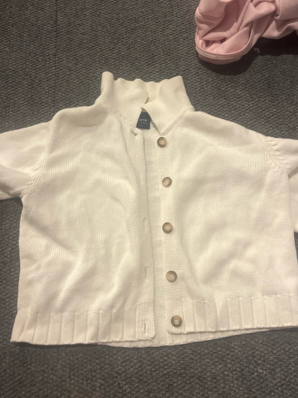 White cardigan
